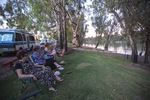 RVs relaxing by the Murray River at Euston, New South Wales