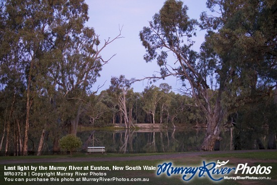 Last light by the Murray River at Euston, New South Wales