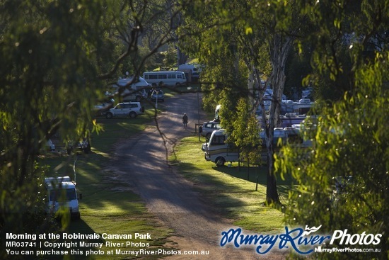 Morning at the Robinvale Caravan Park