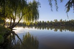 Last light in Robinvale on the Murray River, Victoria