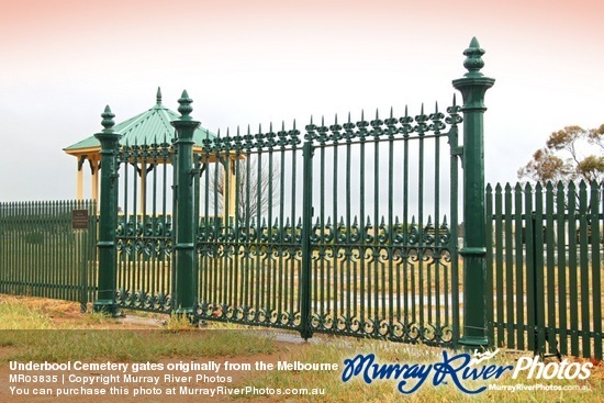 Underbool Cemetery gates originally from the Melbourne Botanic Gardens