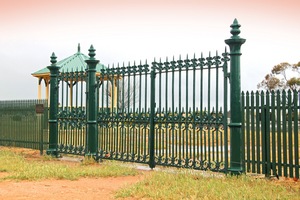 Underbool Cemetery gates originally from the Melbourne Botanic Gardens