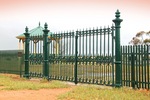 Underbool Cemetery gates originally from the Melbourne Botanic Gardens