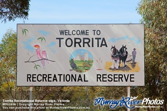 Torrita Recreational Reserve sign, Victoria