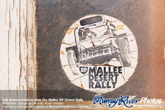 Old school stickers from the Mallee BP Desert Rally