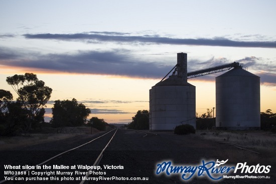 Wheat silos in the Mallee at Walpeup, Victoria