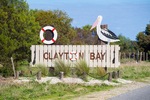 Clayton Bay town entrance sign