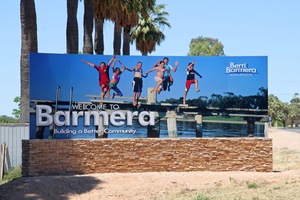 Barmera town entrance sign