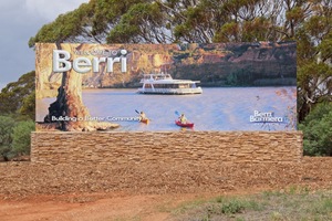 Berri town entrance sign