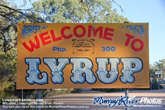 Lyrup town entrance sign