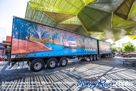 B-Double in Langtree Mall for Mildura Tourism promotion