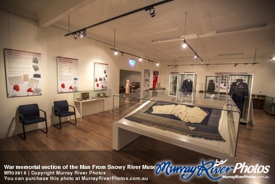 War memorial section of the Man From Snowy River Museum, Victoria, Upper Murray River region