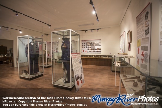 War memorial section of the Man From Snowy River Museum, Victoria, Upper Murray River region