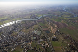 Murray Bridge and Murray River aerial, South Australia