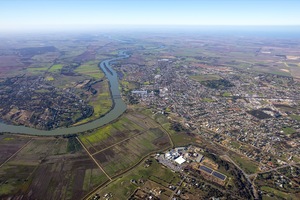 Murray Bridge and Murray River aerial, South Australia