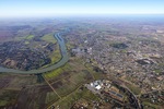 Murray Bridge and Murray River aerial, South Australia