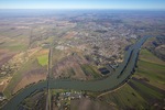 Murray Bridge and Murray River aerial, South Australia