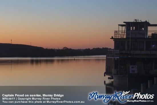 Captain Proud on sunrise, Murray Bridge