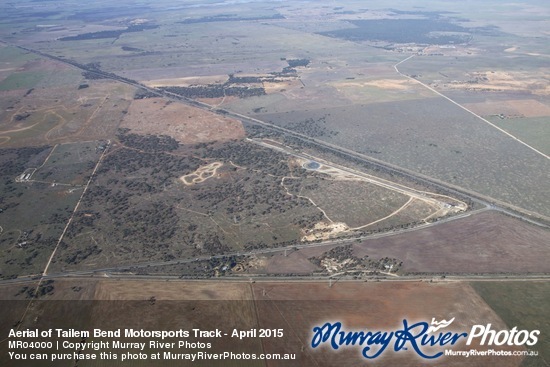 Aerial of Tailem Bend Motorsports Track - April 2015