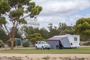 RV in Lameroo campground, South Australia