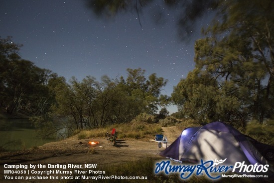 Camping by the Darling River, NSW
