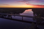 Sunset over the Euston Robinvale Bridge