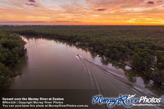 Sunset over the Murray River at Euston