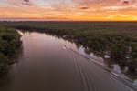 Sunset over the Murray River at Euston