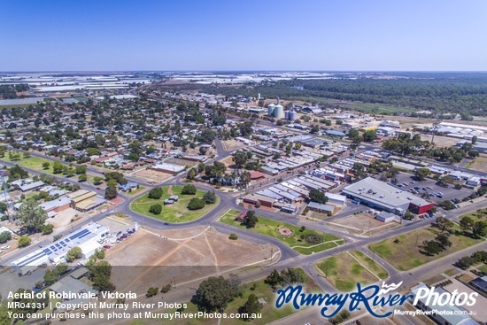 Aerial of Robinvale, Victoria