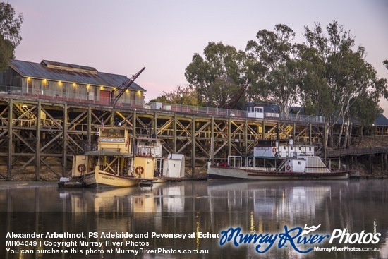 Alexander Arbuthnot, PS Adelaide and Pevensey at Echuca on dawn