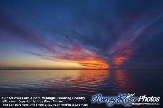 Sunset over Lake Albert, Meningie, Coorong Country