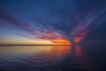 Sunset over Lake Albert, Meningie, Coorong Country