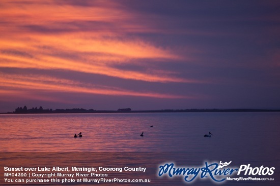 Sunset over Lake Albert, Meningie, Coorong Country