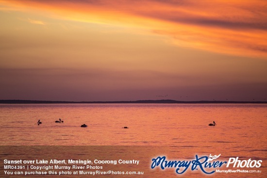 Sunset over Lake Albert, Meningie, Coorong Country