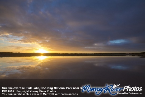 Sunrise over the Pink Lake, Coorong National Park near Salt Creek