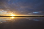 Sunrise over the Pink Lake, Coorong National Park near Salt Creek