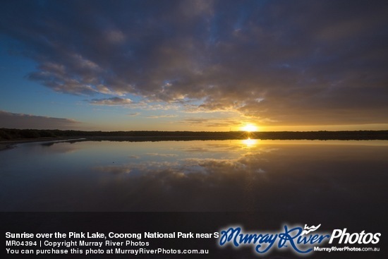 Sunrise over the Pink Lake, Coorong National Park near Salt Creek