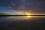 Sunrise over the Pink Lake, Coorong National Park near Salt Creek