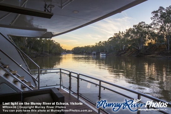 Last light on the Murray River at Echuca, Victoria
