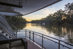 Last light on the Murray River at Echuca, Victoria