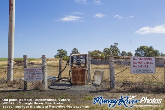 Old petrol pump at Patchewollock, Victoria