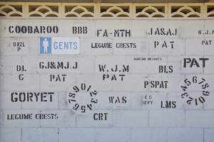 The public toilet wall of Patchewollock, Victoria