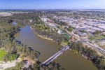 View across Murray River at Swan Hill, Victoria