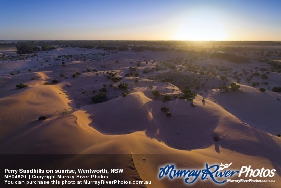 Perry Sandhills on sunrise, Wentworth, NSW