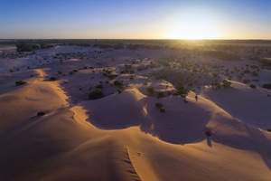 Perry Sandhills on sunrise, Wentworth, NSW